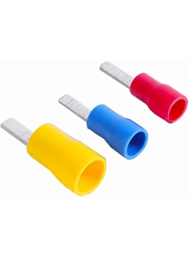 موصلات طرفية ذات شفرة معزولة من PVC الأزرق AWG22 10 إبرة مسطحة كماشة نحاس نقي 100 قطعة - Image 3